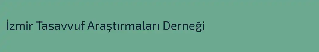İzmir Tasavvuf Araştırmaları Derneği